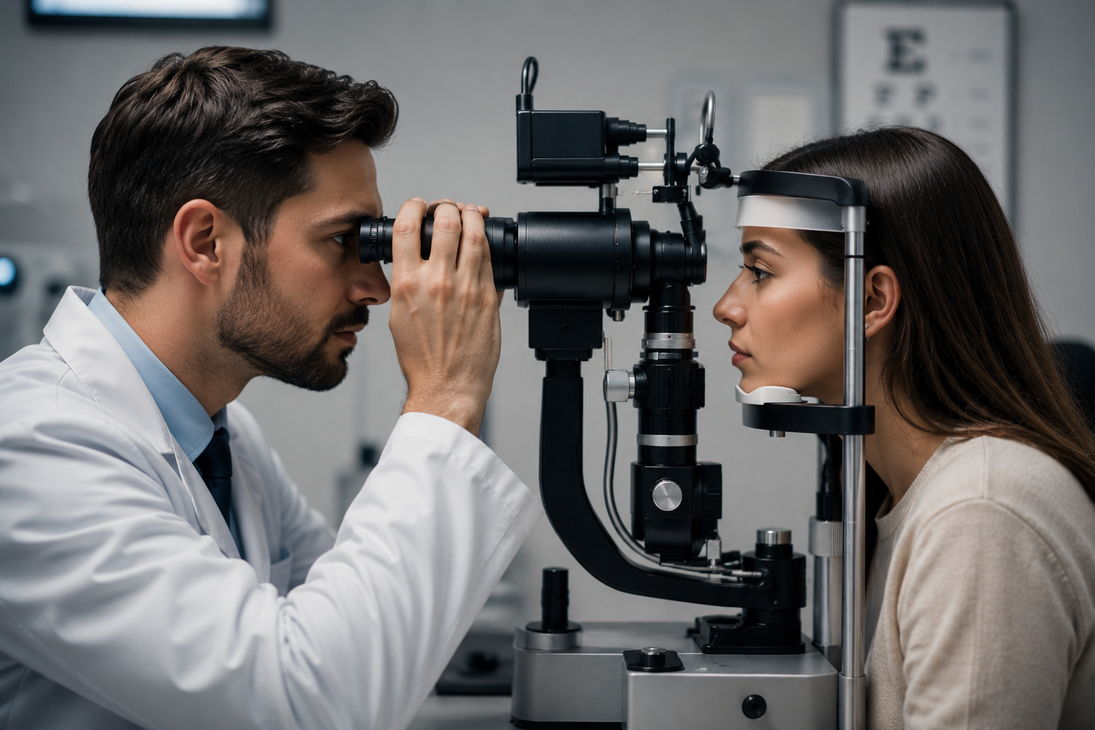 Equipamento de exame ocular computadorizado na Ótica P&R em Americanópolis